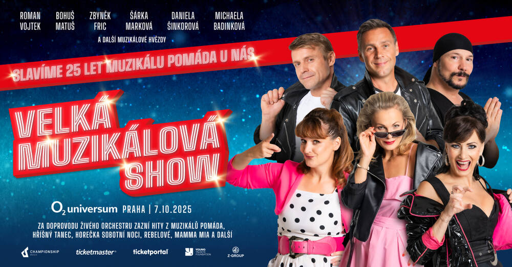 POMÁDA SLAVÍ ČTVRTSTOLETÍ: Velká muzikálová show spojí hvězdy známých muzikálů i nové talenty
